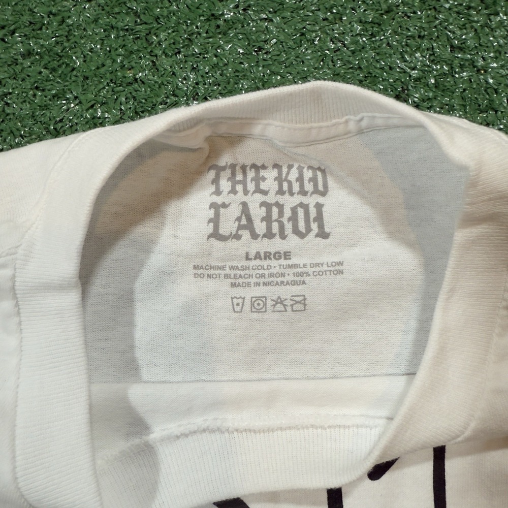 Official The Kid Laroi Parasites Mask Shirt Large White‎ TKL Graphics Tee New - Picture 2 of 5